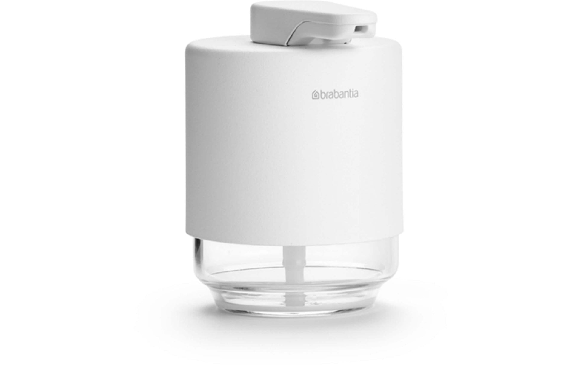 Brabantia MindSet Seifenspender – Metall, Glas, Weiss, 200 ml