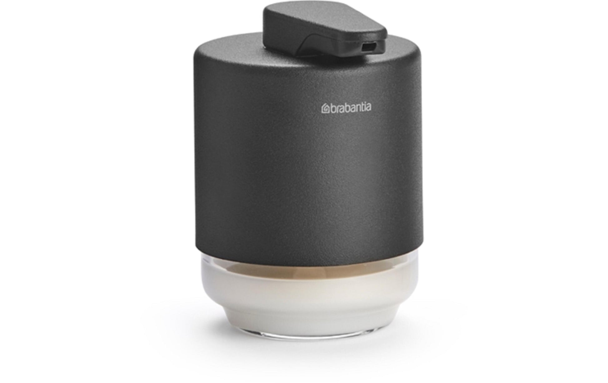 Brabantia MindSet Seifenspender – Glas, Metall, Anthrazit, 200 ml