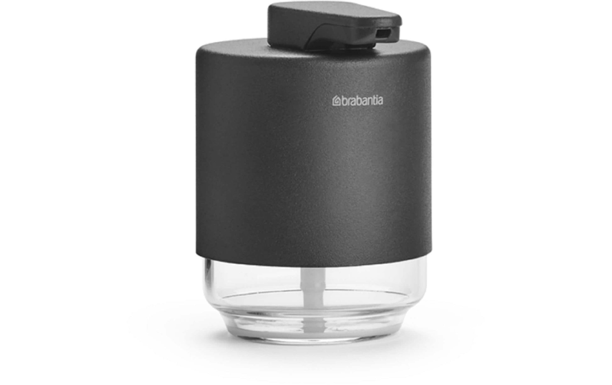 Brabantia MindSet Seifenspender – Glas, Metall, Anthrazit, 200 ml
