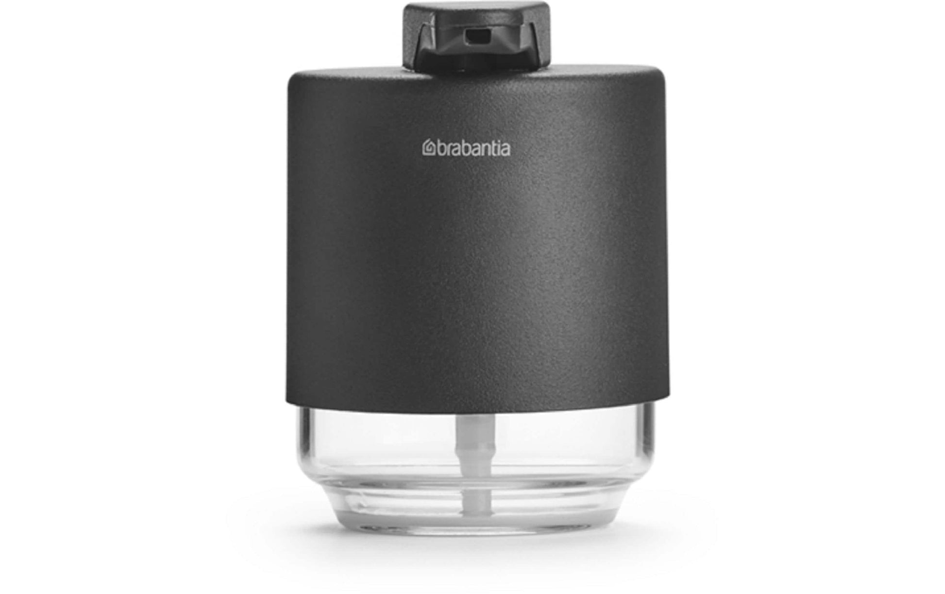 Brabantia MindSet Seifenspender – Glas, Metall, Anthrazit, 200 ml