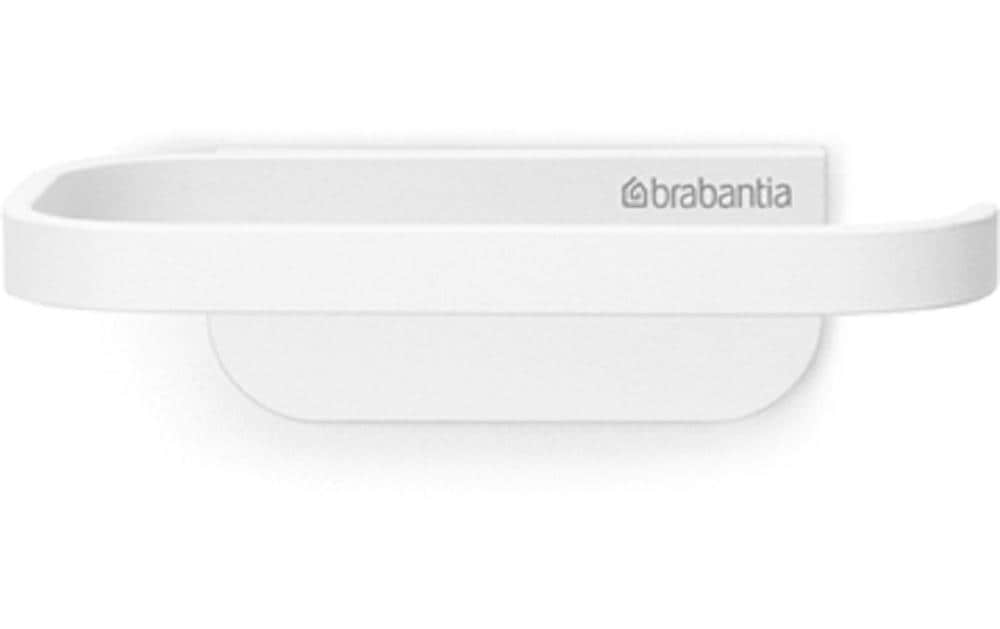 Brabantia MindSet – Toilettenpapierhalter – Kunststoff, weiss, wandmontiert, zum Bohren, 14,5 × 9 × 4,4 cm