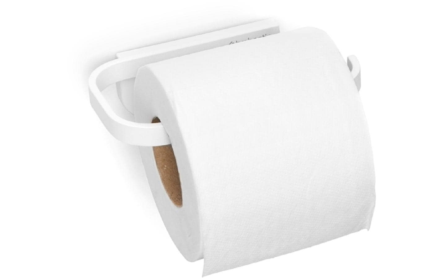 Brabantia MindSet – Toilettenpapierhalter – Kunststoff, weiss, wandmontiert, zum Bohren, 14,5 × 9 × 4,4 cm
