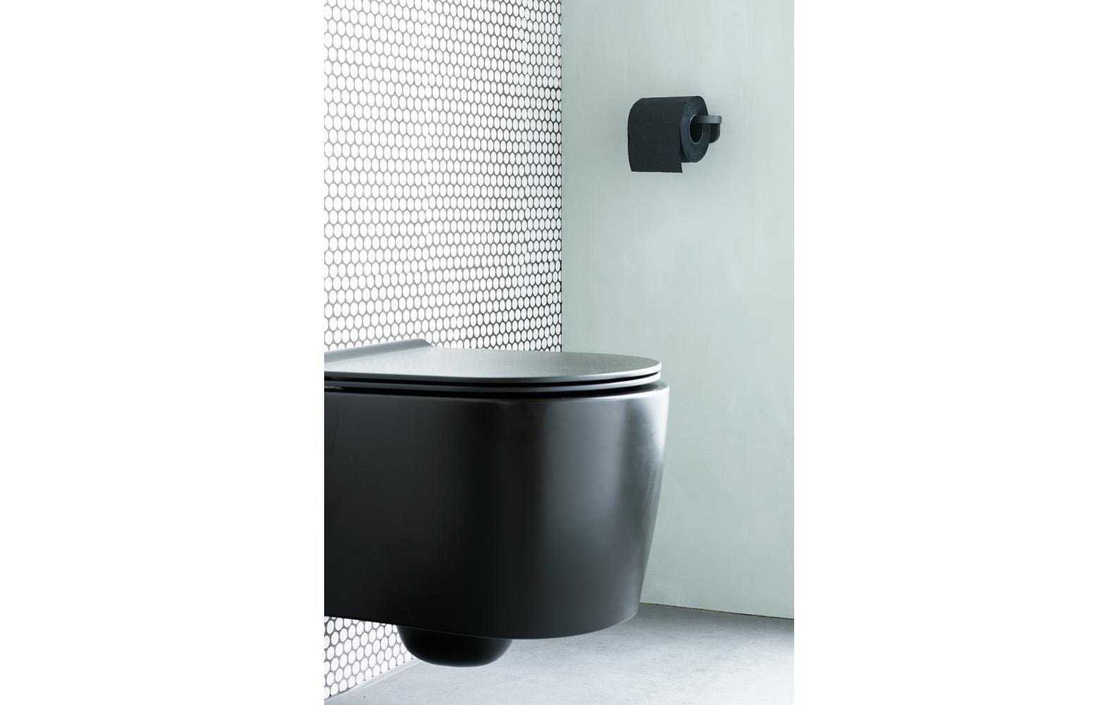 Brabantia Toilettenpapierhalter – Kunststoff, Anthrazit, Wandmontiert, Zum Bohren, Korrosionsbeständig, 14,5
