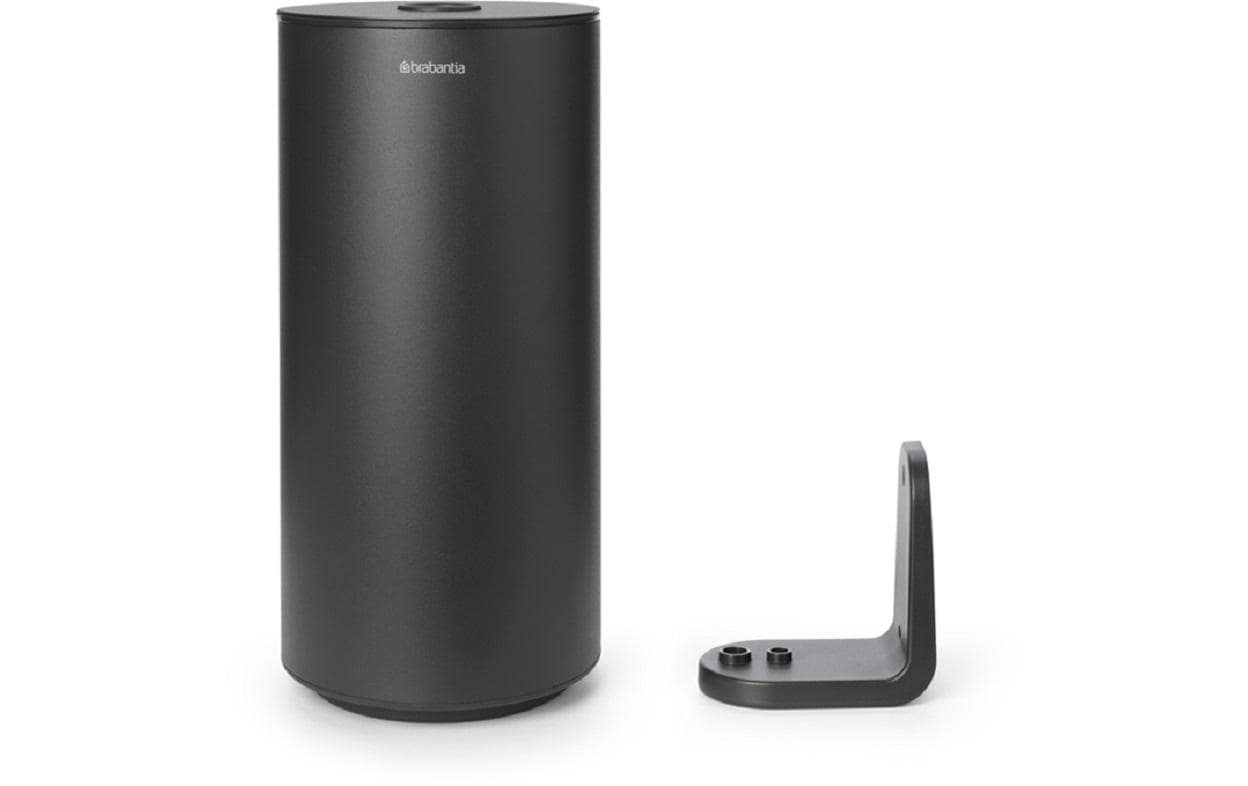 Brabantia Toilettenpapierspender MindSet – Recycelter Kunststoff, für 2 Rollen, 13,7 × 13,7 × 28,9 cm