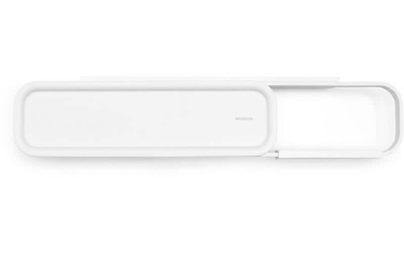 Brabantia MindSet – Toilettenpapierhalter – Kunststoff, weiss, wandmontiert, zum Bohren, 14 × 8,9 × 4,2 cm