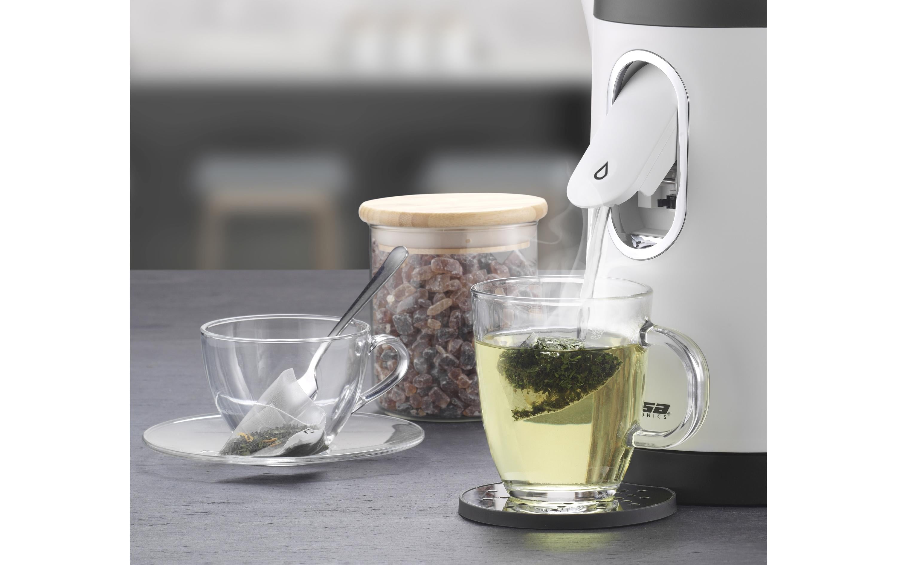 Trisa Wasserkocher – 1,5 l, mit Temperaturwahl, Kunststoff, Weiss