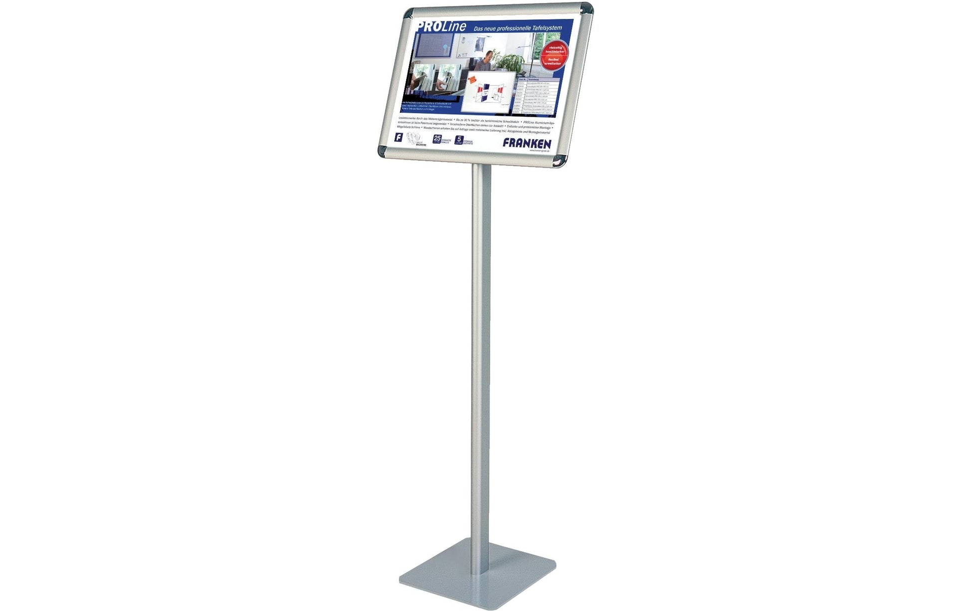 Franken Infodisplay Standard – für A3 quer, silber, Aluminium
