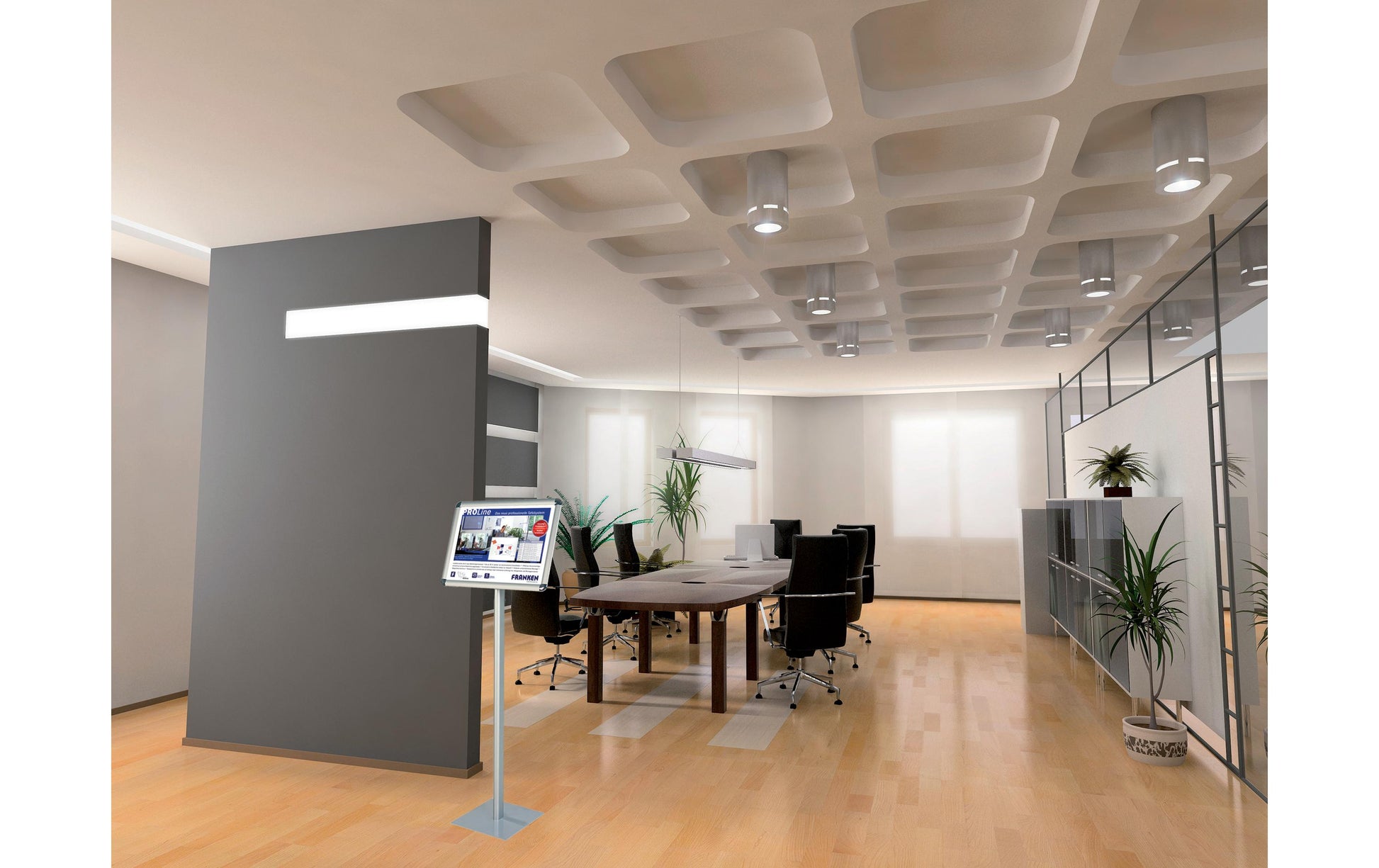 Franken Infodisplay Standard – für A3 quer, silber, Aluminium