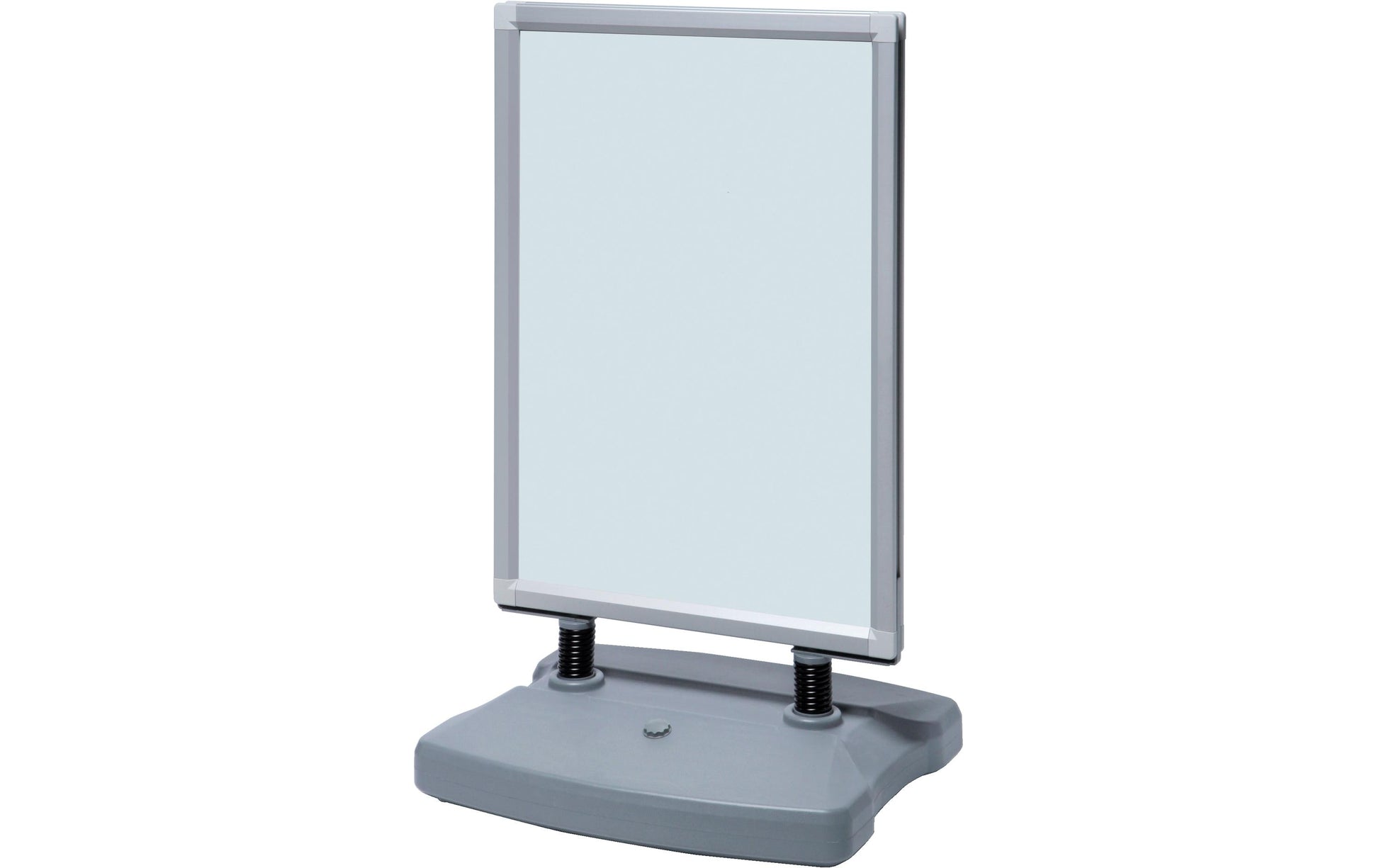 Franken Prospektständer TANK – für A1, mit Rollen, weiss/silber, Aluminium, 670×590×1123 mm