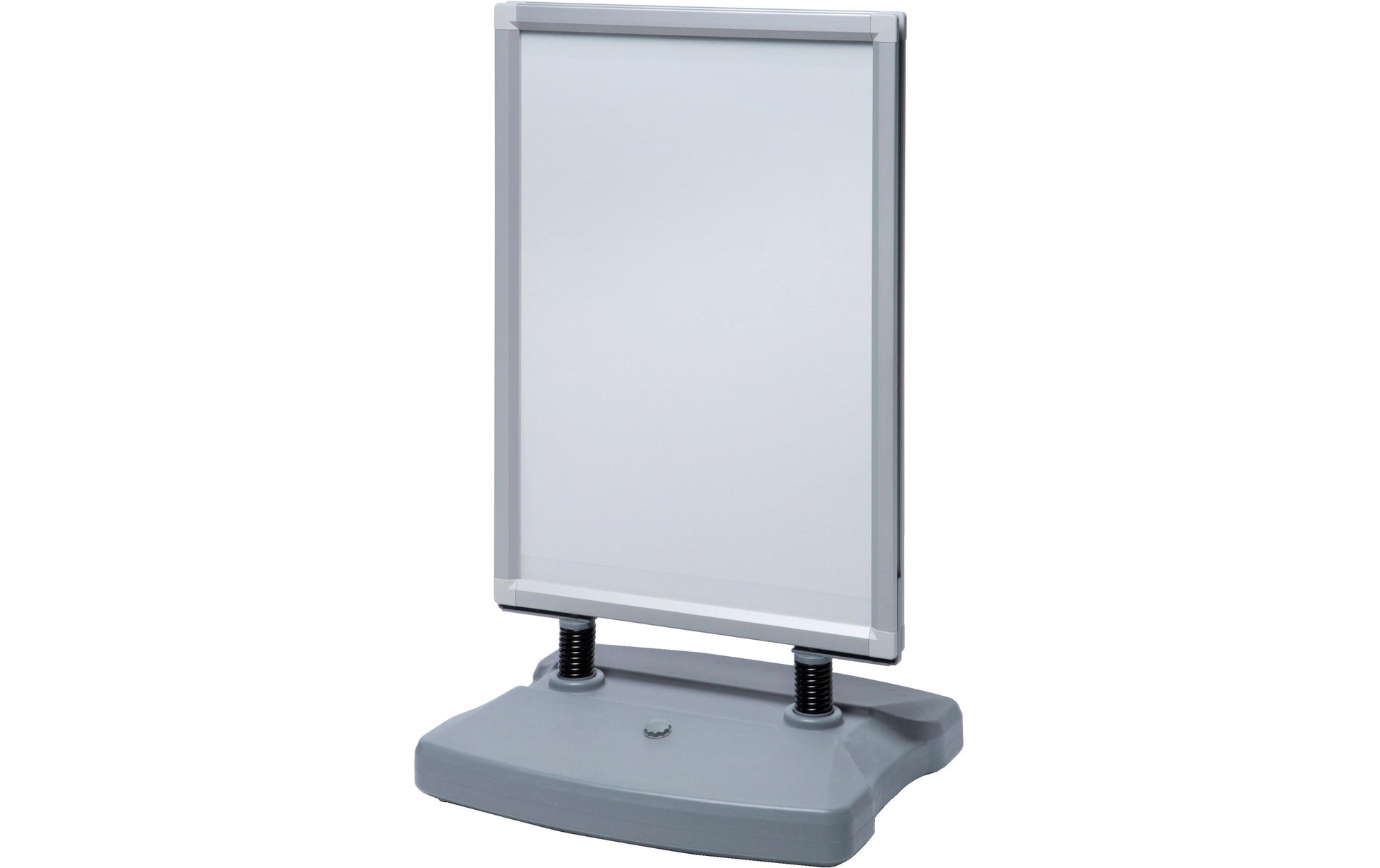 Franken Prospektständer TANK – für A1, mit Rollen, weiss/silber, Aluminium, 670×590×1123 mm