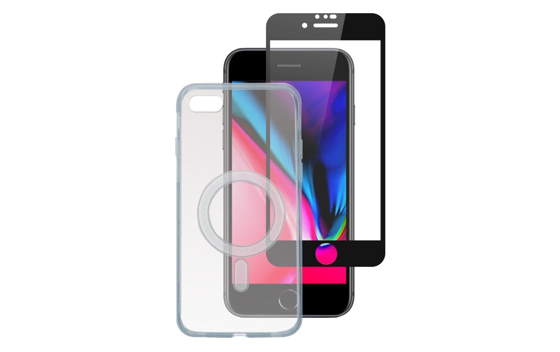 4smarts 360° Starter Set X-Pro Clear UltiMa – Backcover – für Apple iPhone 7/8/SE (2. / 3. Gen.), Displayschutz