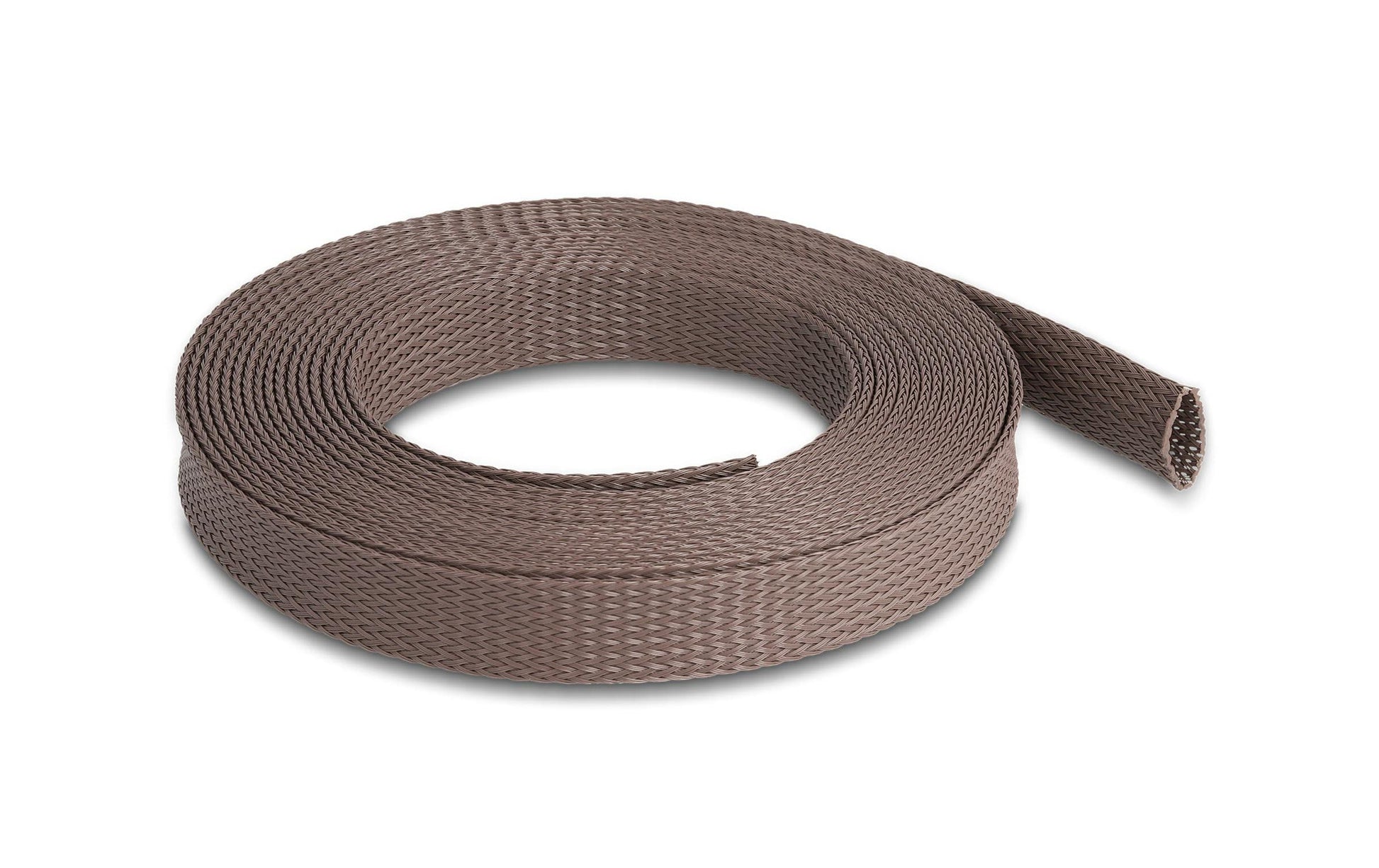 DeLOCK Kabelschlauch, Ø 14–30 mm, 5 m, zuschneidbar – braun