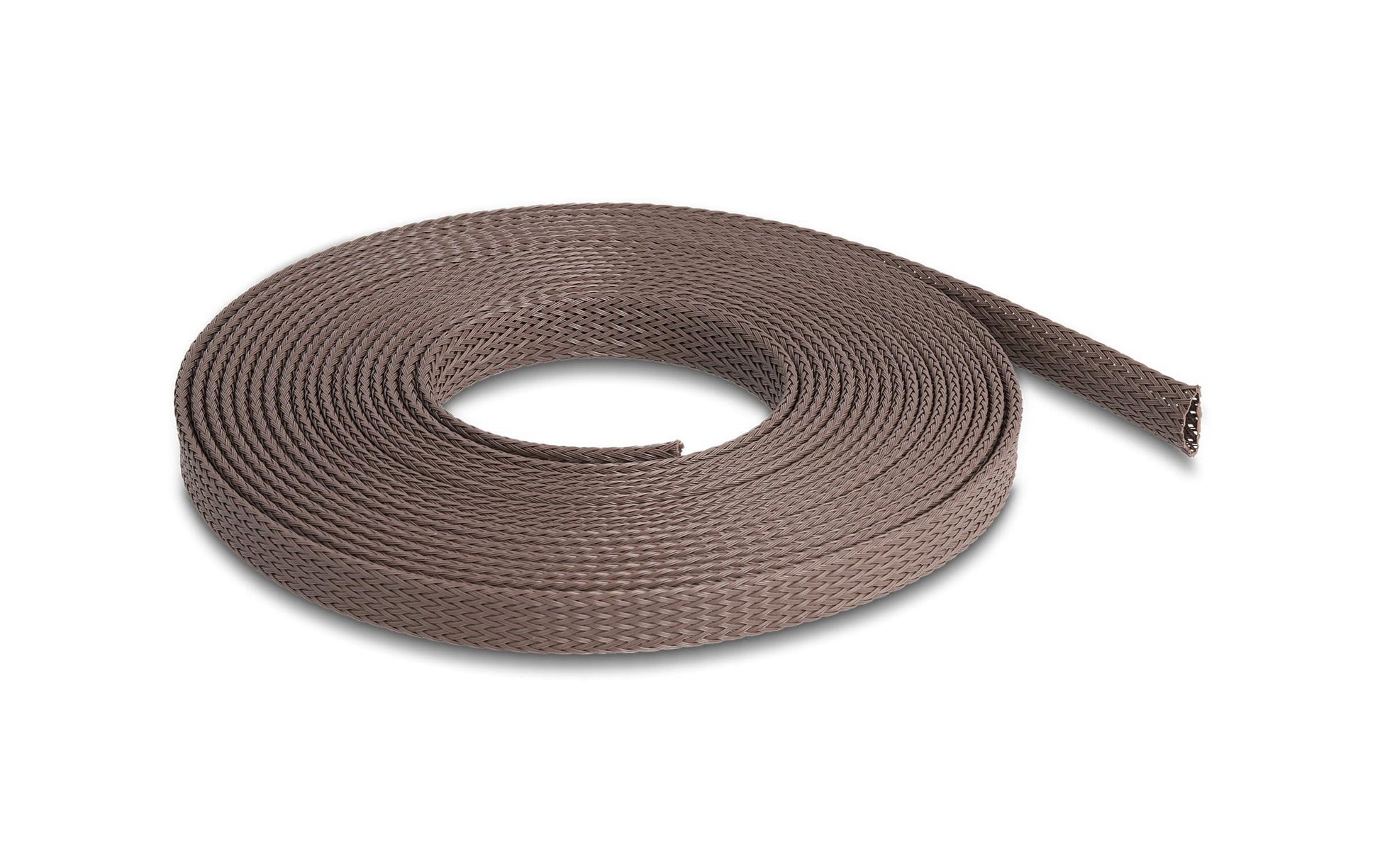 DeLOCK Kabelschlauch, Ø 12 mm, 5 m, elastisch, nagerfest, dehnbar – braun