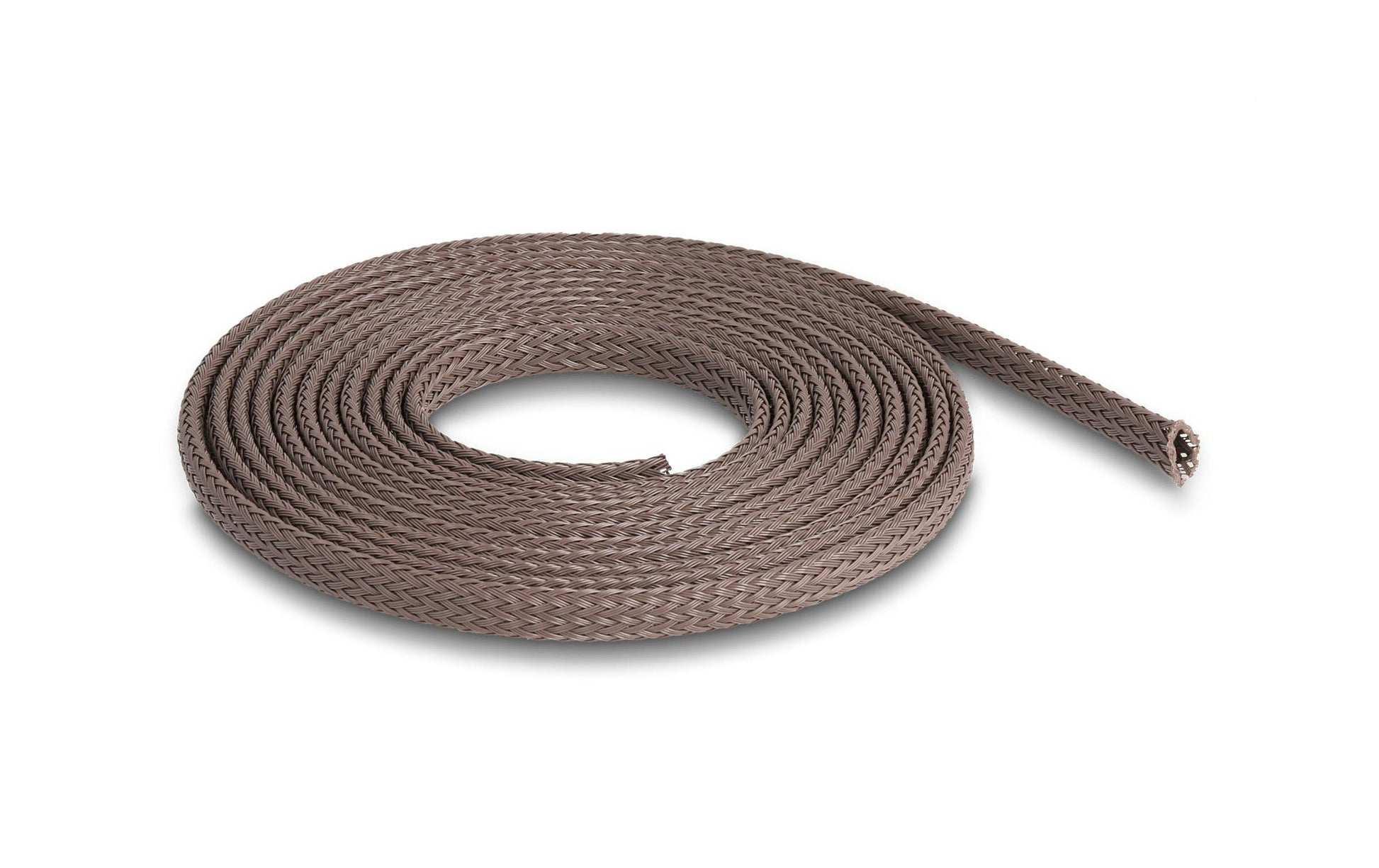 DeLOCK Kabelschlauch Ø 6 mm × 2 m, nagerfest, zuschneidbar – braun
