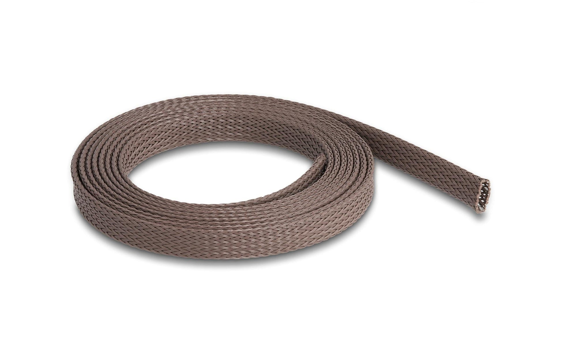 DeLOCK Kabelschlauch Ø 8–20 mm × 2 m, elastisch, nagerfest – braun