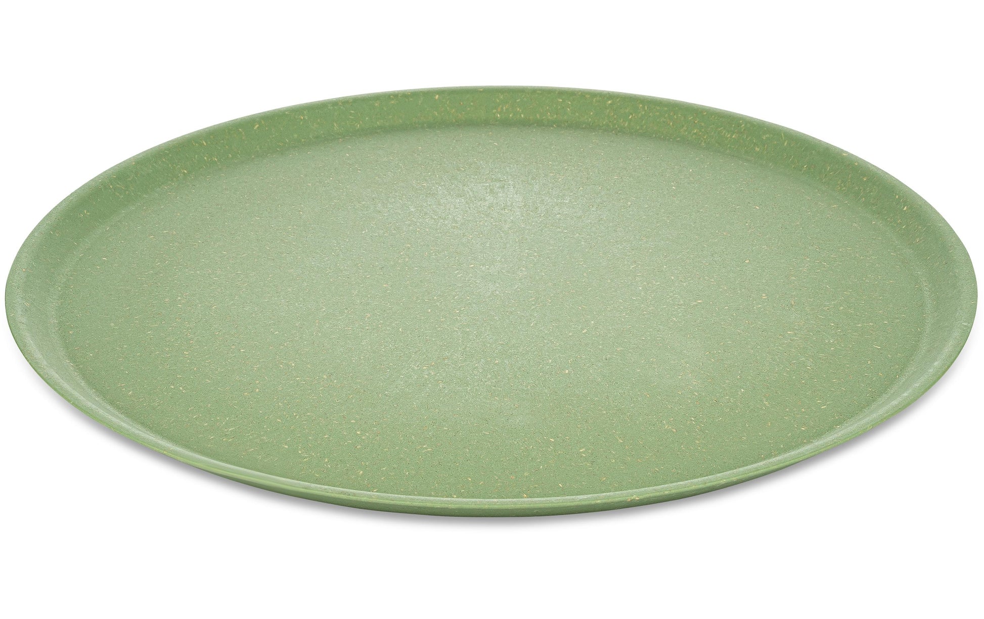 Koziol Teller Connect – 4er Set, Ø 25,5 cm, Kunststoff (biozirkulär), Grün, spülmaschinenfest, BPA-frei