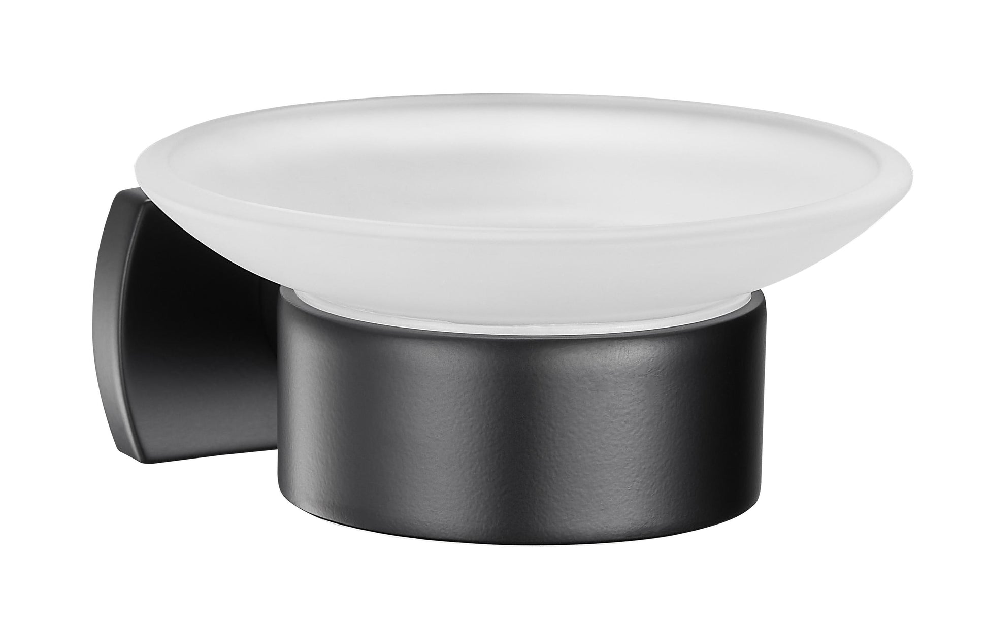 Biasca Seifenhalter – Glas, Wandmontiert, Schwarz