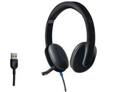 Logitech H540 – Duo Headset – USB‑A, Mikrofon mit Rauschunterdrückung – Schwarz, für Windows/Mac/Chrome