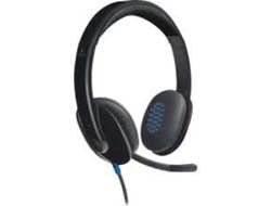 Logitech H650e – Mono-Headset – USB‑A, klappbares Boom-Mikrofon, DSP – Schwarz/Silber – für Windows/Mac/Linux
