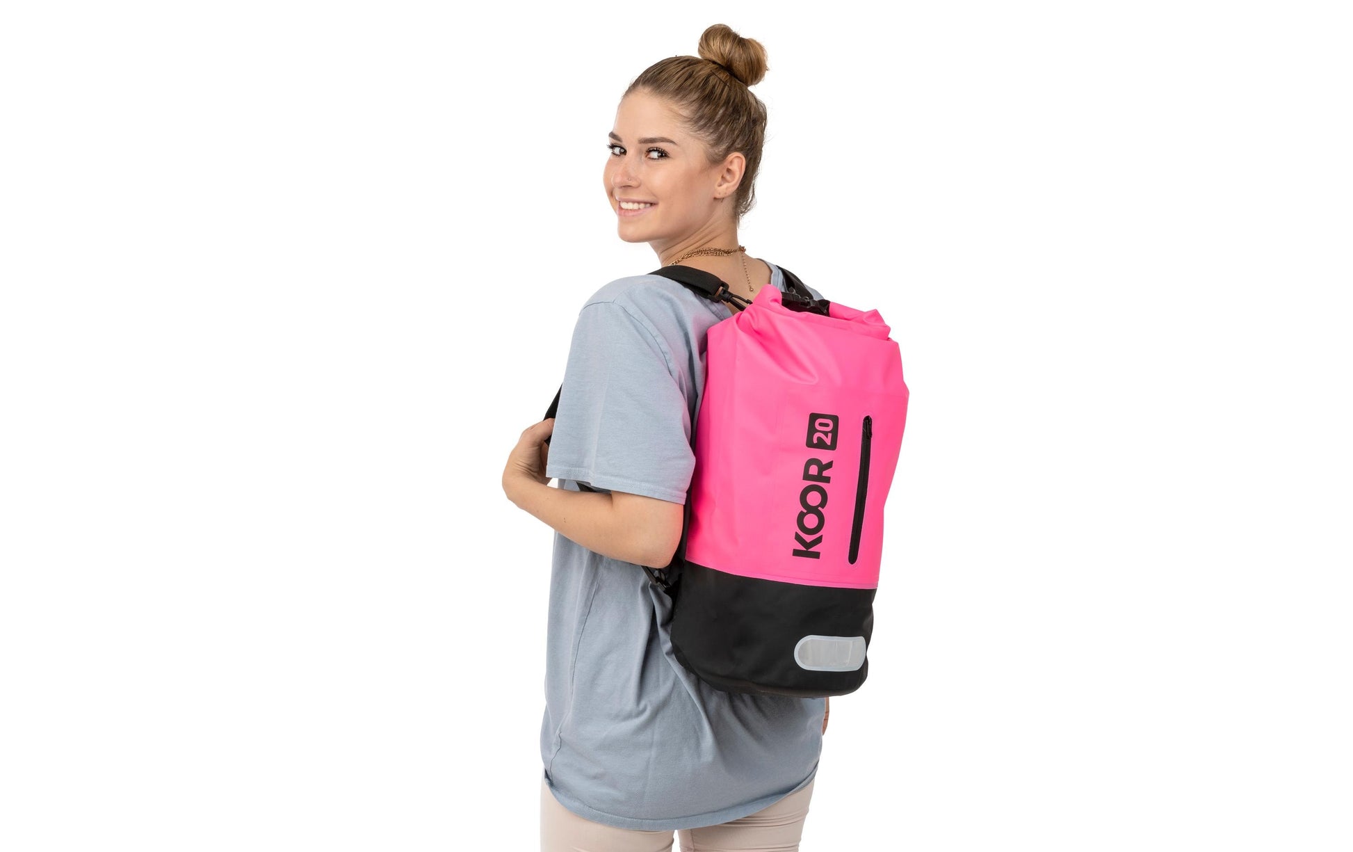 KOOR Sportrucksack – 20 l, wasserfest, PVC – Pink, 220 × 580 × 220 mm
