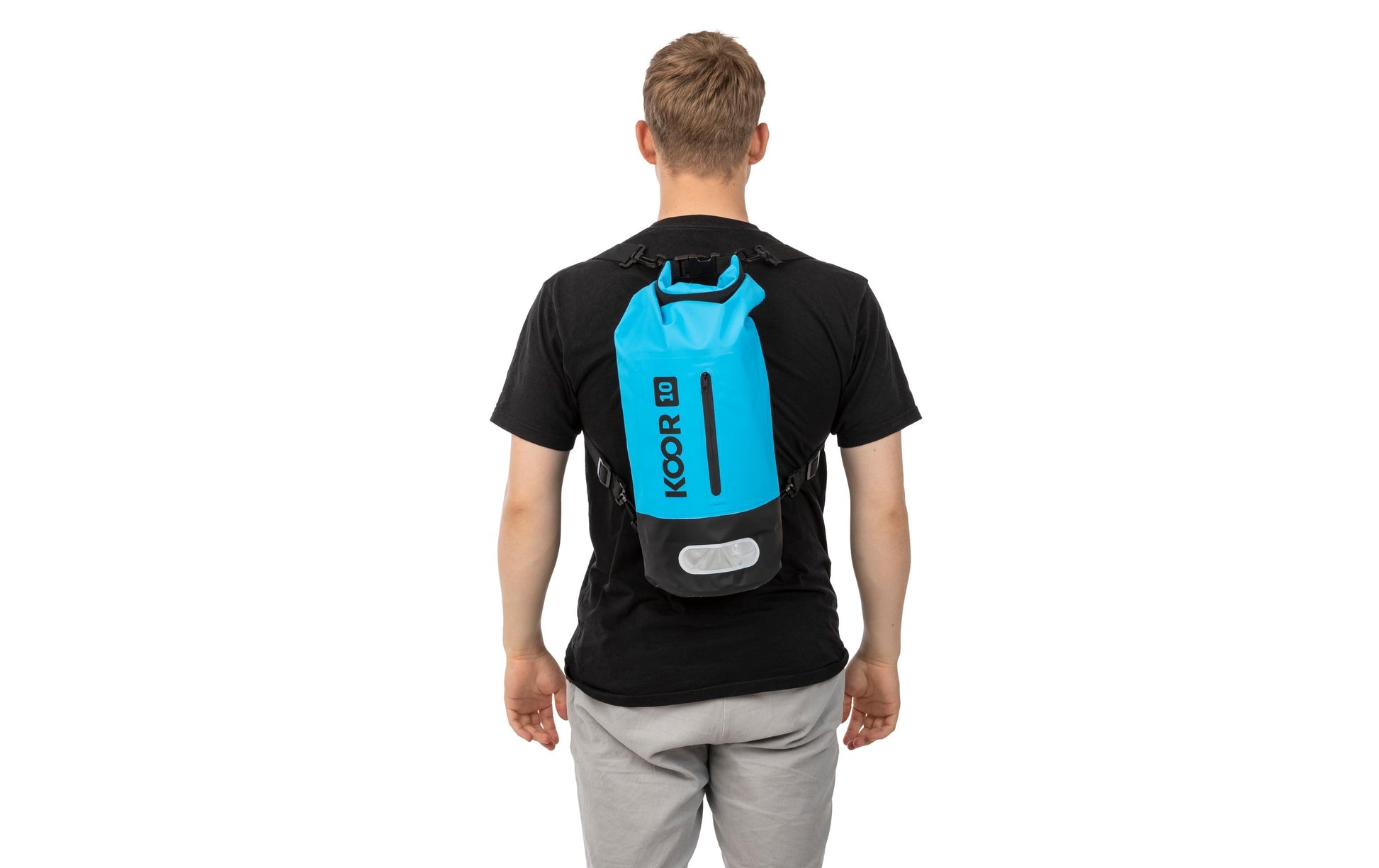 KOOR Sportrucksack – 10 l, wasserfest, PVC – Blau, 200 × 550 × 200 mm