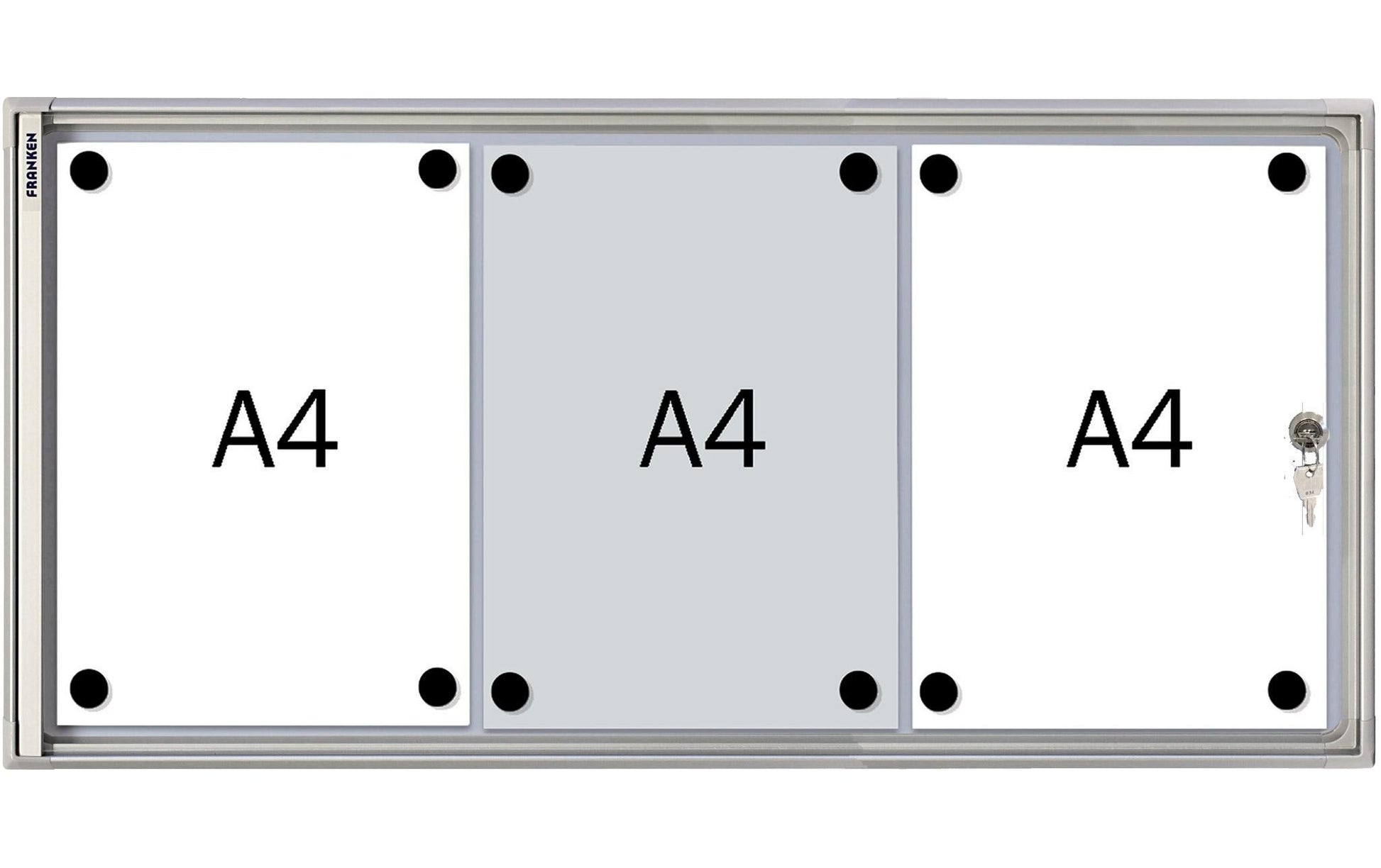 Franken Schaukasten X-tra!Line – 3 × A4, extraflach