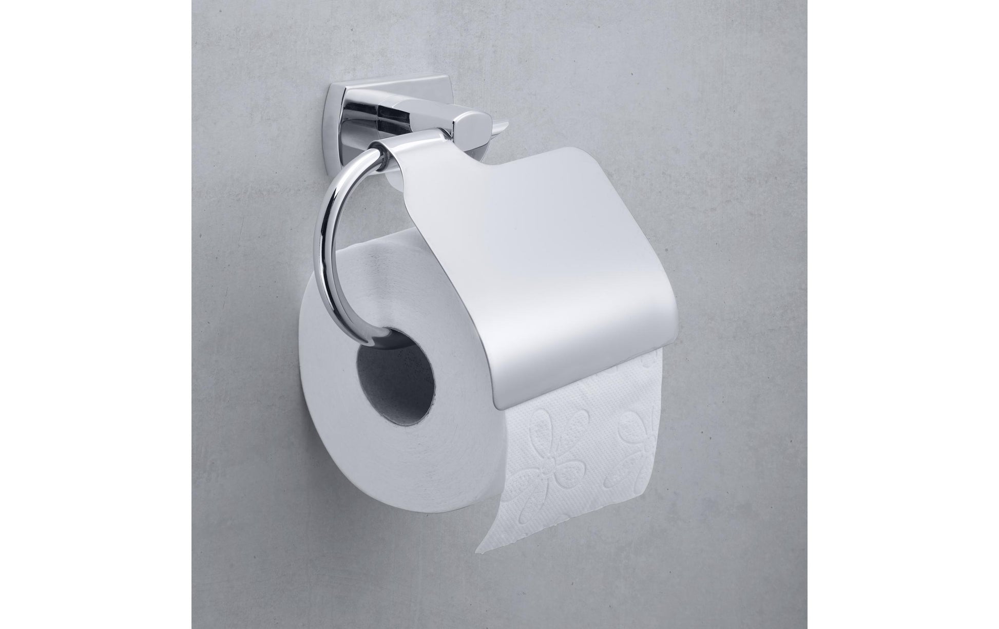 Diaqua Toilettenpapierhalter – chrom, wandmontiert, zum Bohren, 17 × 5,4 × 13,4 cm