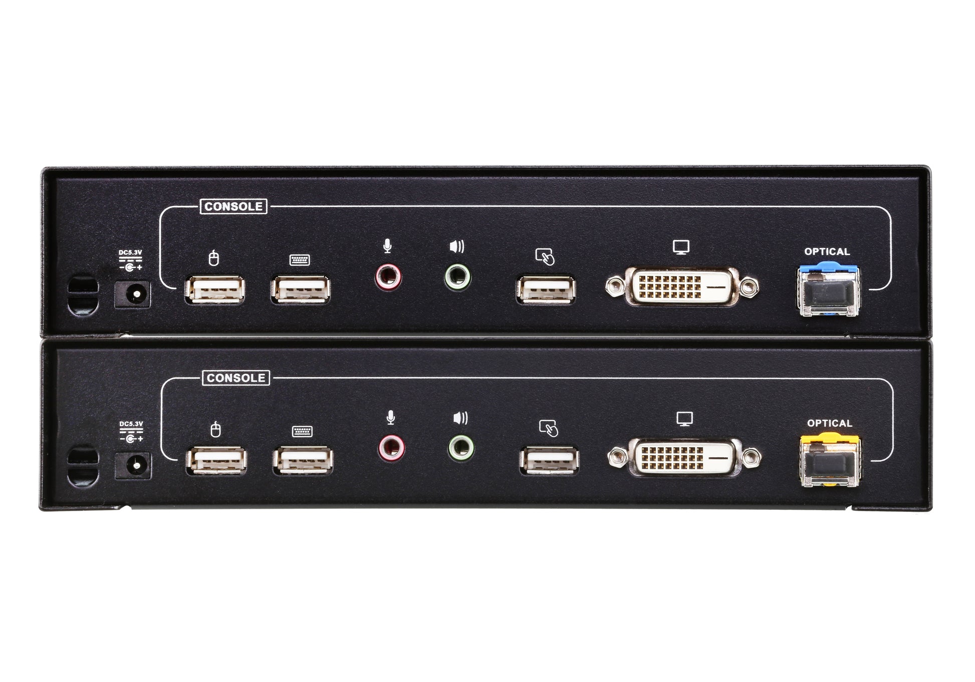 ATEN CE680 – KVM-Extender-Set DVI – 1920 × 1200/60 Hz, USB, Audio, bis 600 m über Faser, Rack 1U