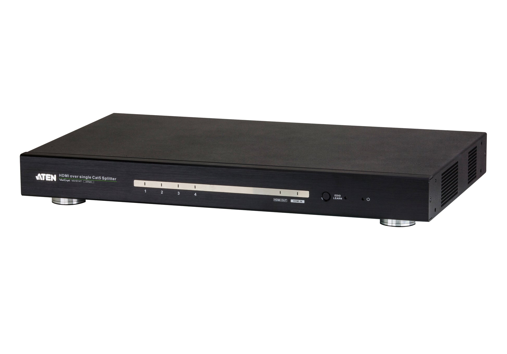 ATEN VS1814T – HDMI-Splitter über Cat5e, 1× HDMI Eingang / 4× HDMI Ausgang, 4K, 100 m, HDR, HDCP, für VE812R