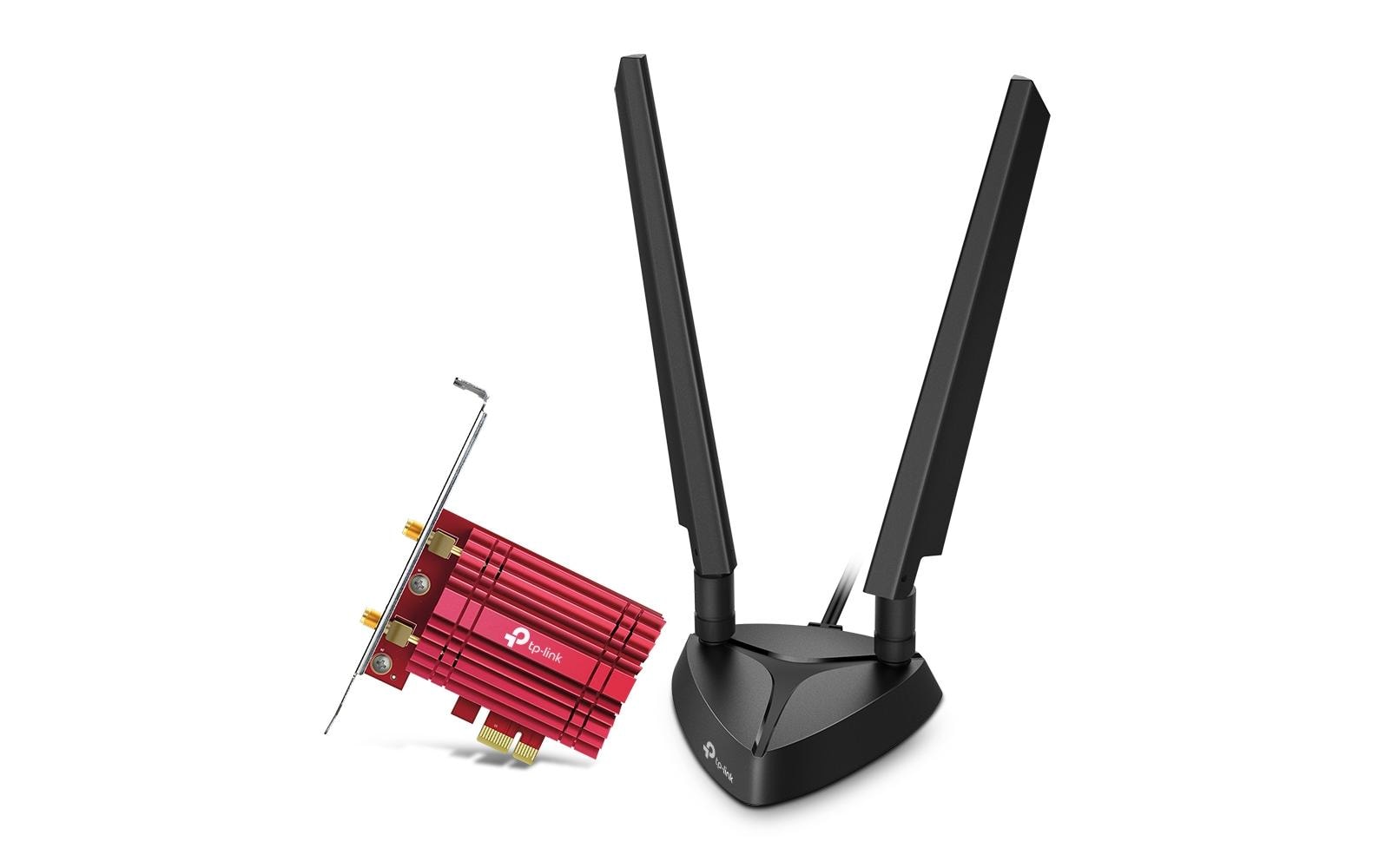 TP-Link AXE5400 PCIe-WLAN-Karte – Wi-Fi 6E (802.11ax), 5,4 Gbit/s, Bluetooth 5,2 – für PC