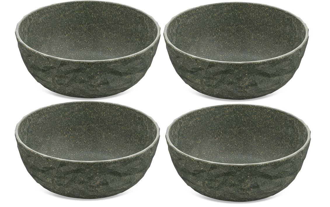 Koziol Schale – 4er Set, 700 ml, Ø 16,2 cm, H 6,4 cm, biozirkulärer Kunststoff, spülmaschinenfest, BPA-frei