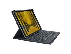Logitech Kabellose Tastatur (Bluetooth), Schwarz – für Tablets bis 10"