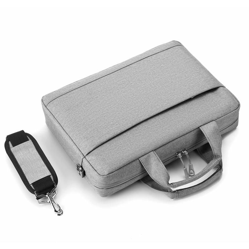eSTUFF Notebook-Tasche für Notebooks bis 14,1" – mit abnehmbarem Schultergurt, grau