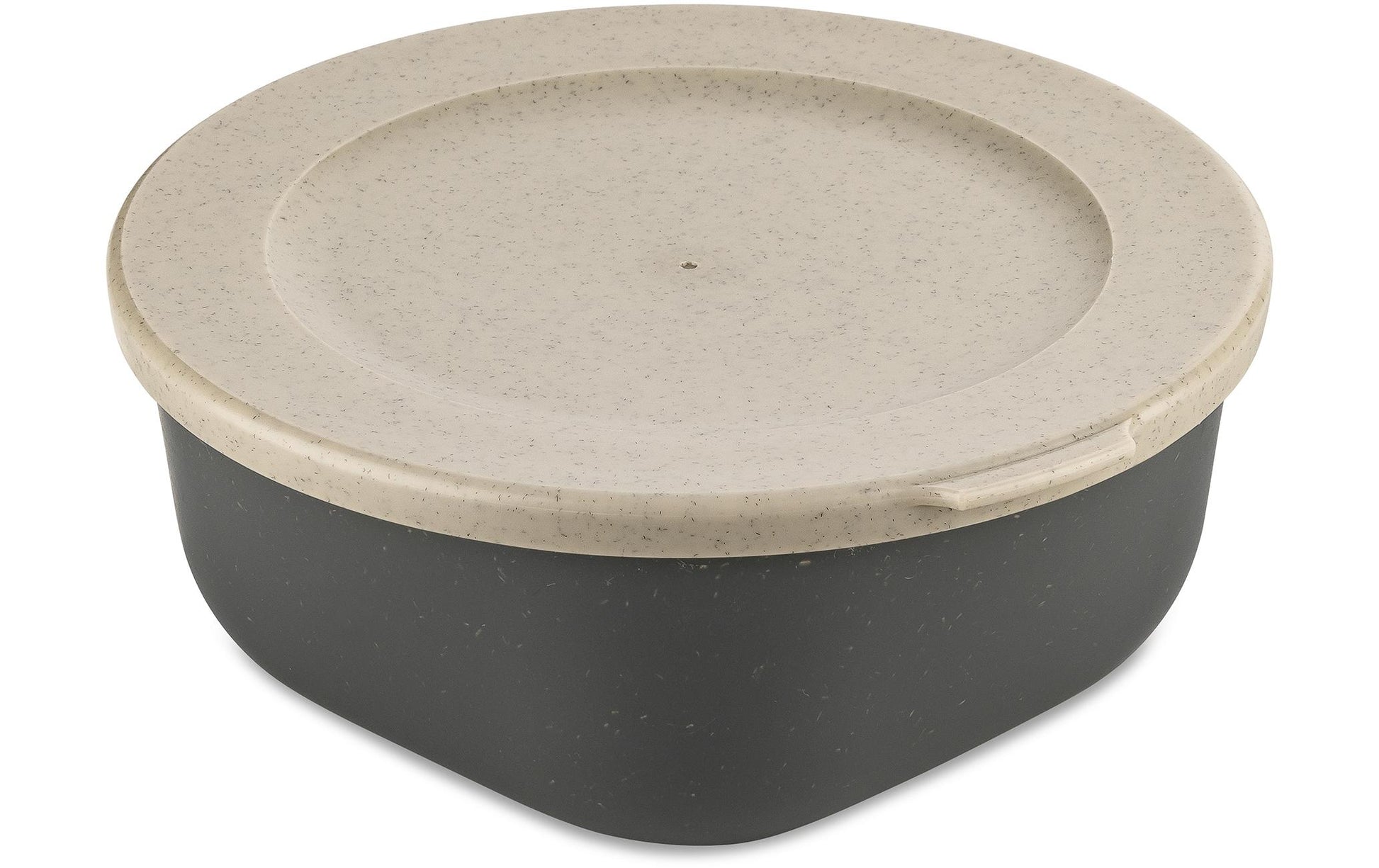 Koziol Connect – Vorratsdose 700 ml, Ø 16,2 × 6,5 cm, Biokunststoff (bio-zirkulär), BPA-frei, grau