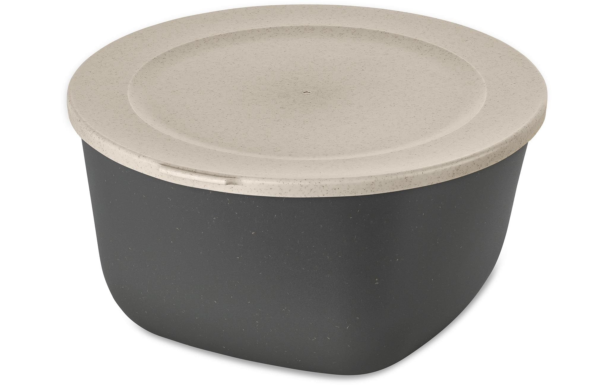 Koziol – Vorratsdose 4 l, Ø 25 × 13 cm, Biokunststoff, Grau