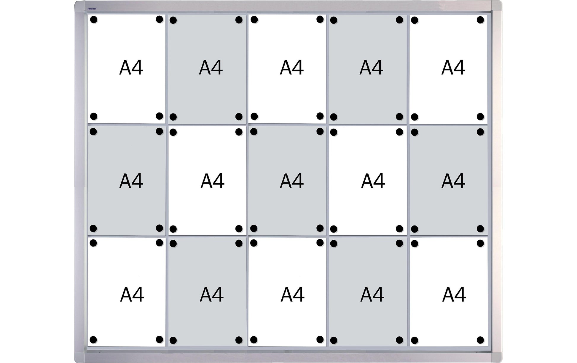 Franken Schaukasten SK6115 – Aluminium, ESG-Glas, abschliessbar, Innenbereich, 117,5 × 99 × 4,6 cm