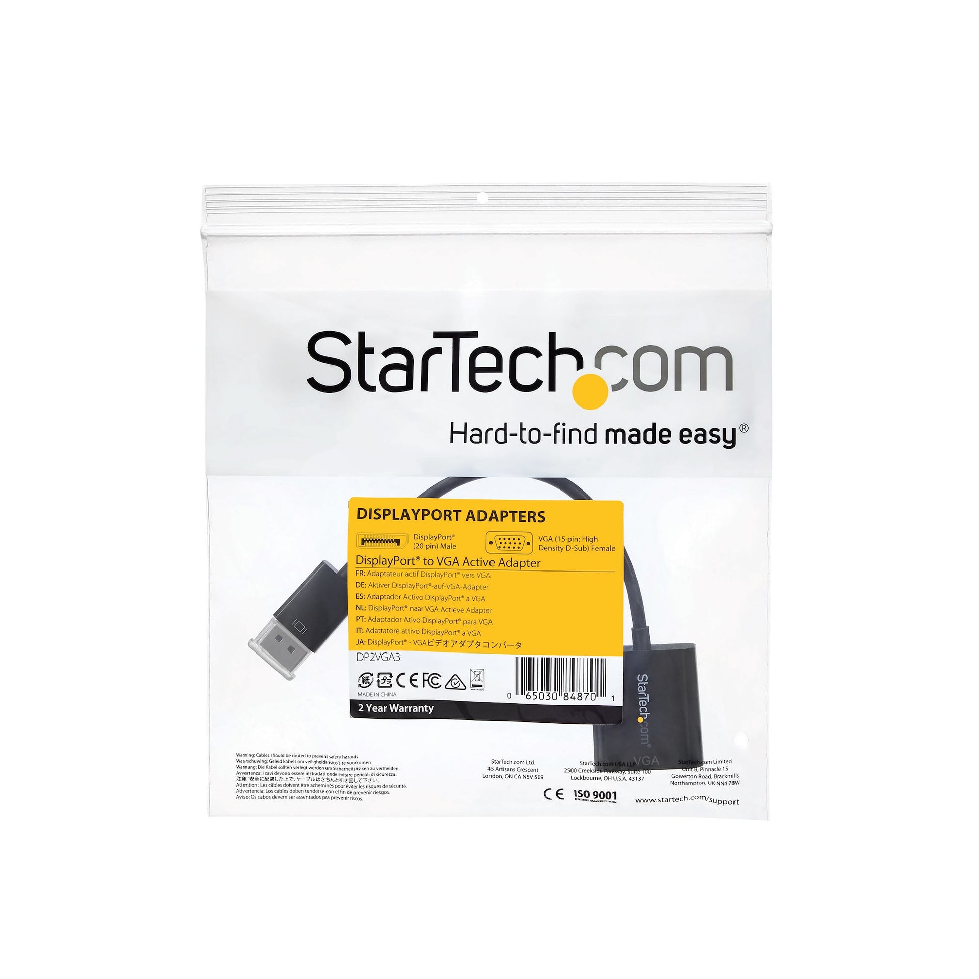 StarTech.com DisplayPort auf VGA Adapter, DP 1.2