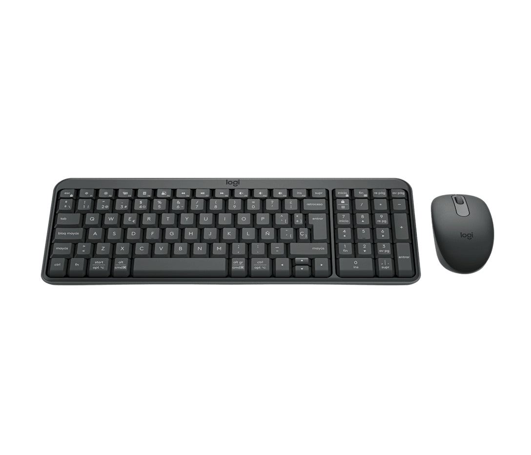 Logitech MK250 Compact – Tastatur-Maus-Set – Bluetooth & 2,4 GHz – QWERTY (ES) – Graphit