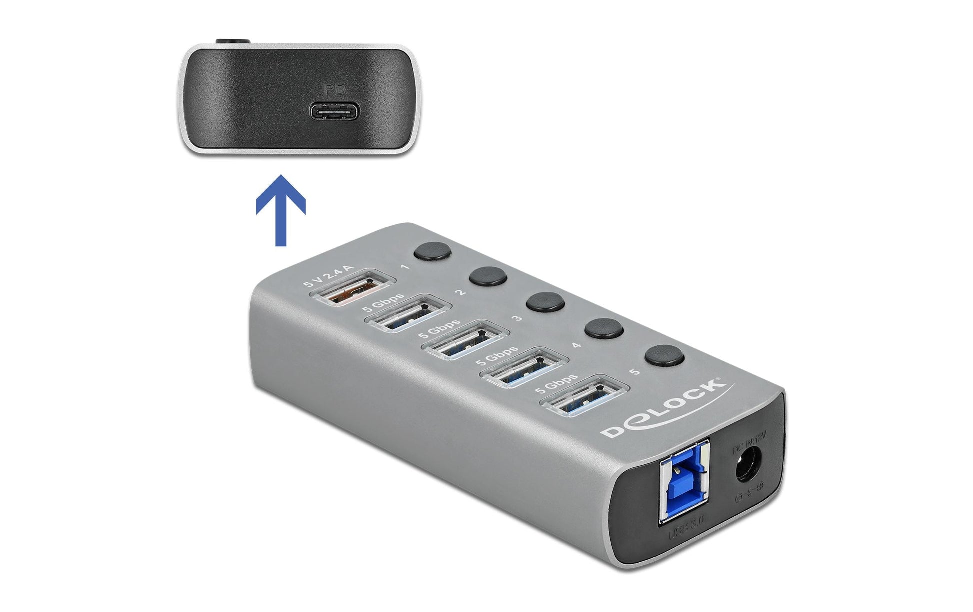 DeLOCK USB-Hub – USB 3.0, 4× USB-A