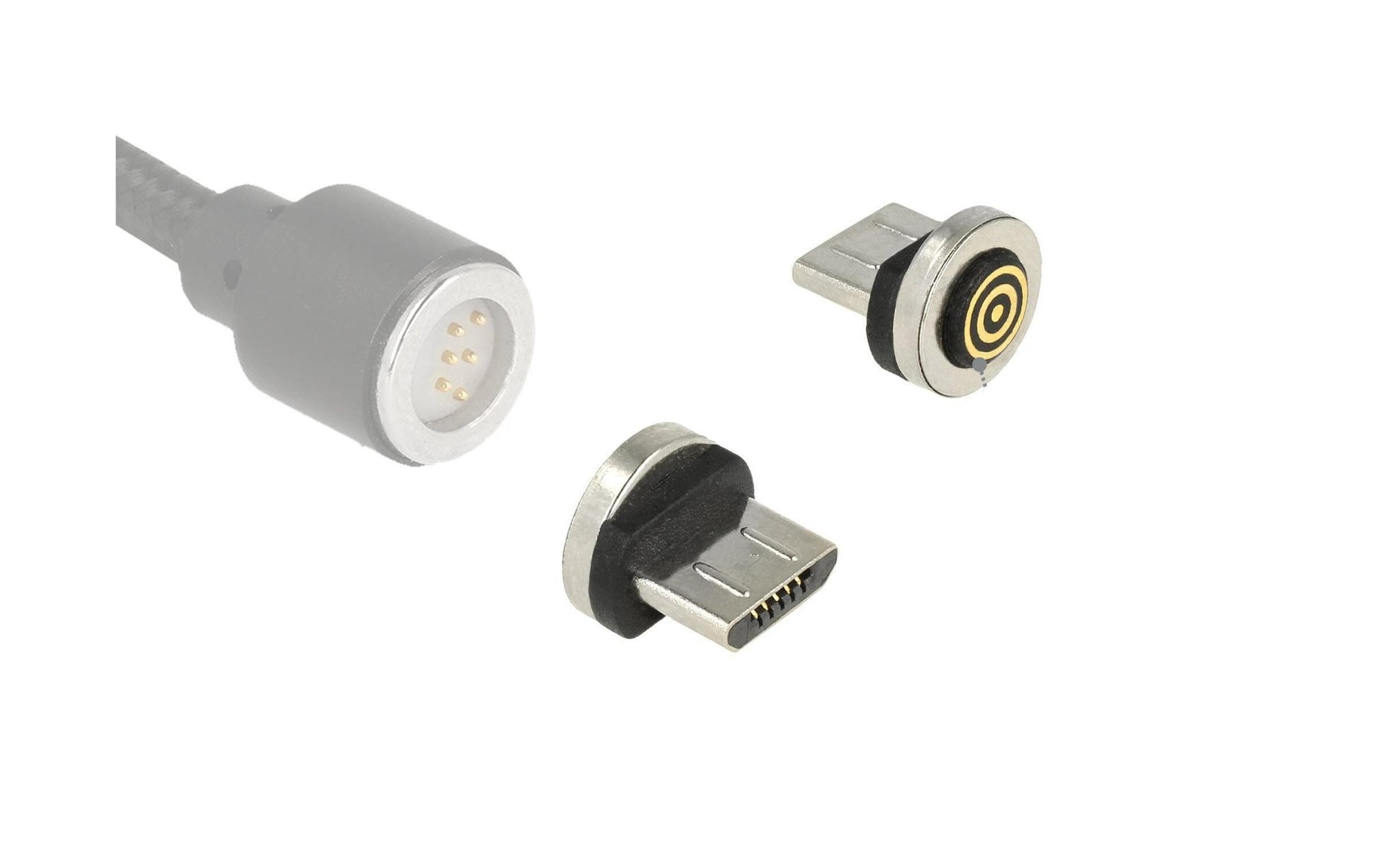 DeLOCK 65932 Adapter Magnet zu Micro-USB B – USB 2.0 (480 Mbit/s), magnetisch, für Delock 85723/85724, Silber