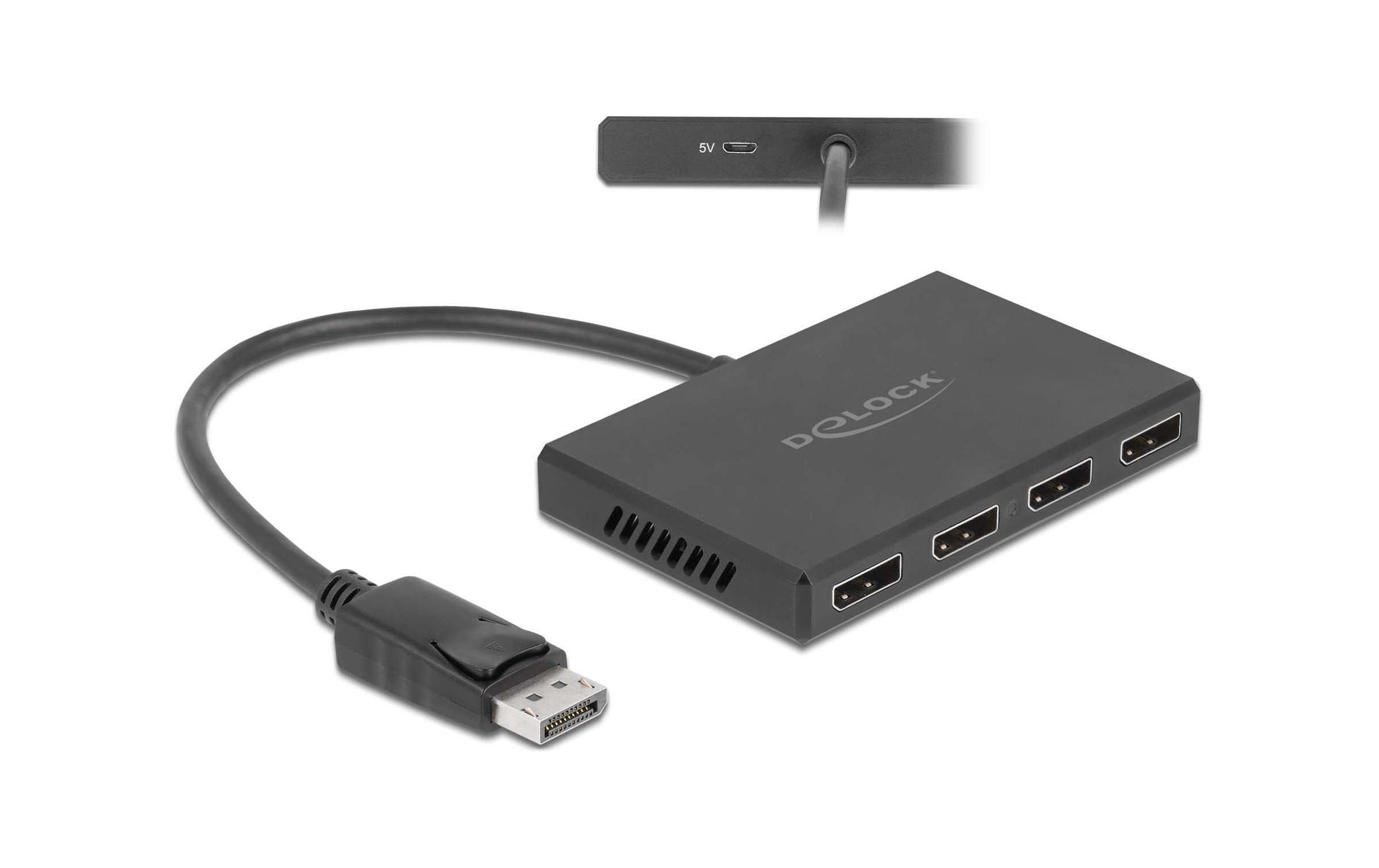 DeLOCK DisplayPort 1.4 – DisplayPort-Splitter, 1×4, aktiv, Micro-USB