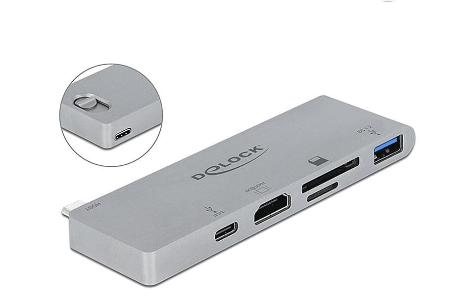 DeLOCK 87745 Dockingstation – USB-C, 1× HDMI, 1× USB-A, SD/microSD, für Mac