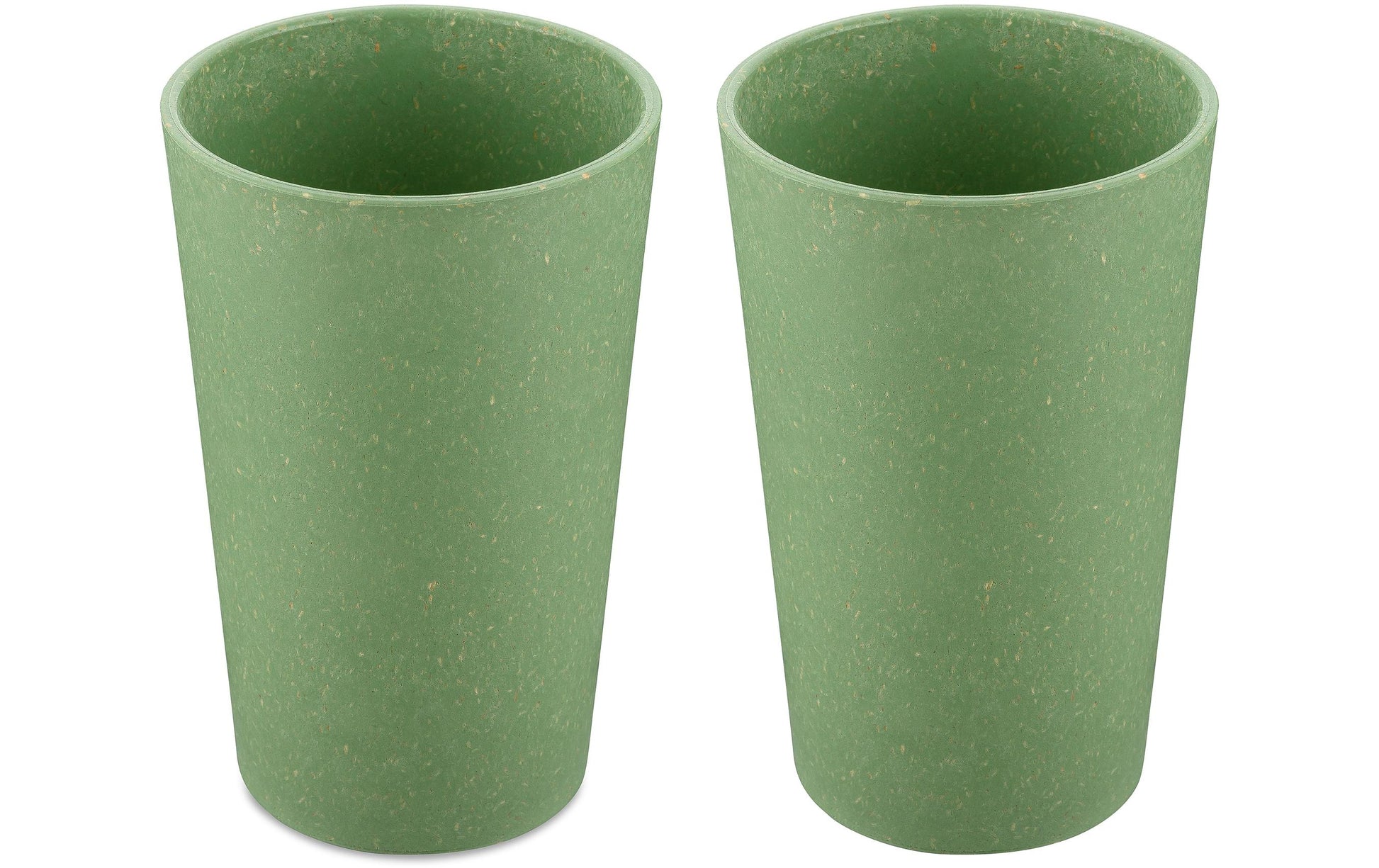 Koziol Becher – 2er Set, 350 ml, Ø 7,5 cm, Kunststoff (biozirkulär), Grün, spülmaschinenfest, BPA-frei