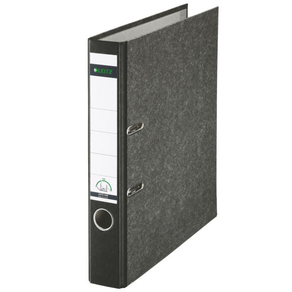 Leitz 180° Wolkenmarmor Ordner – für A4 – Rückenbreite 5,2 cm – schwarz