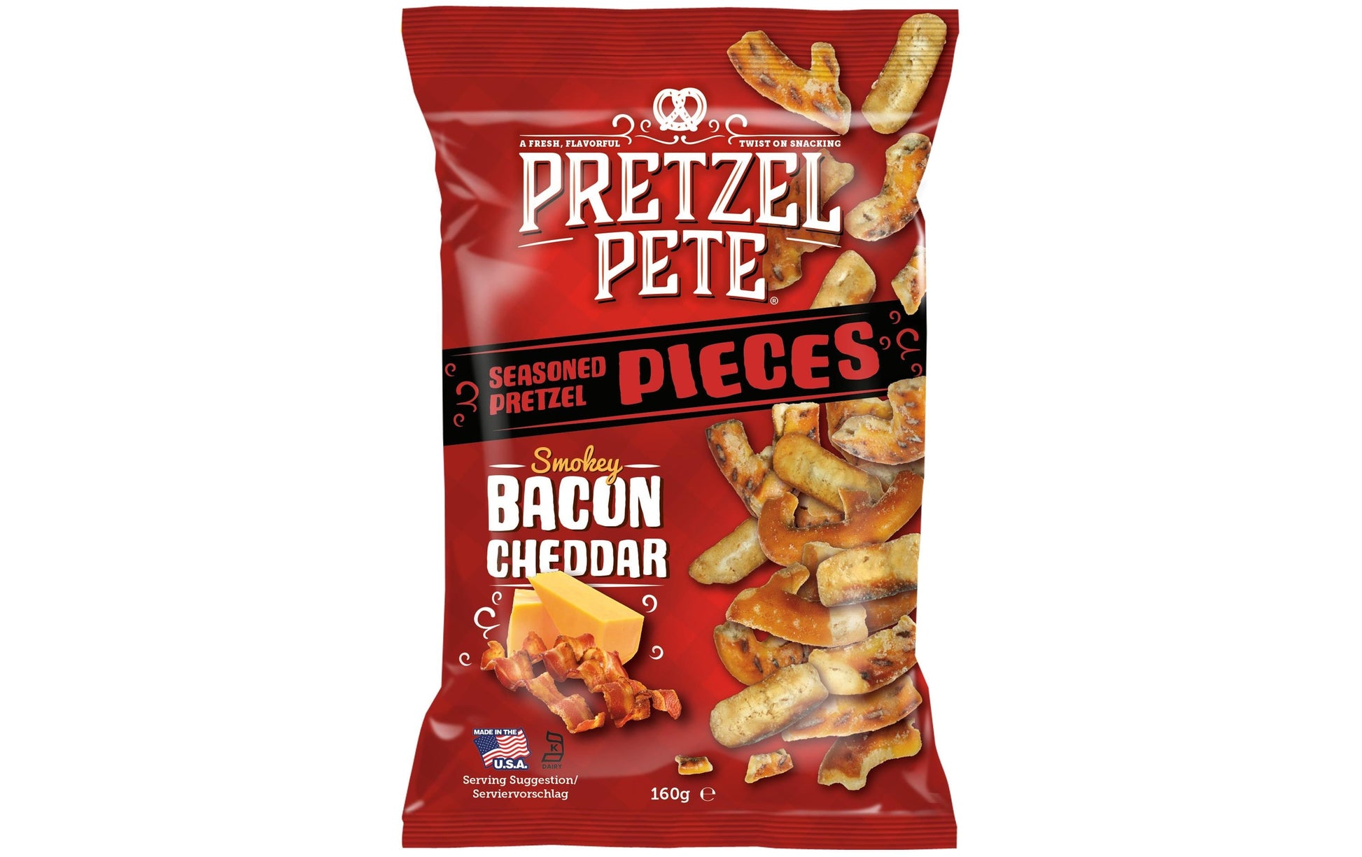 Pretzel pete Pieces Bretzel – Speck & Cheddar – 160 g