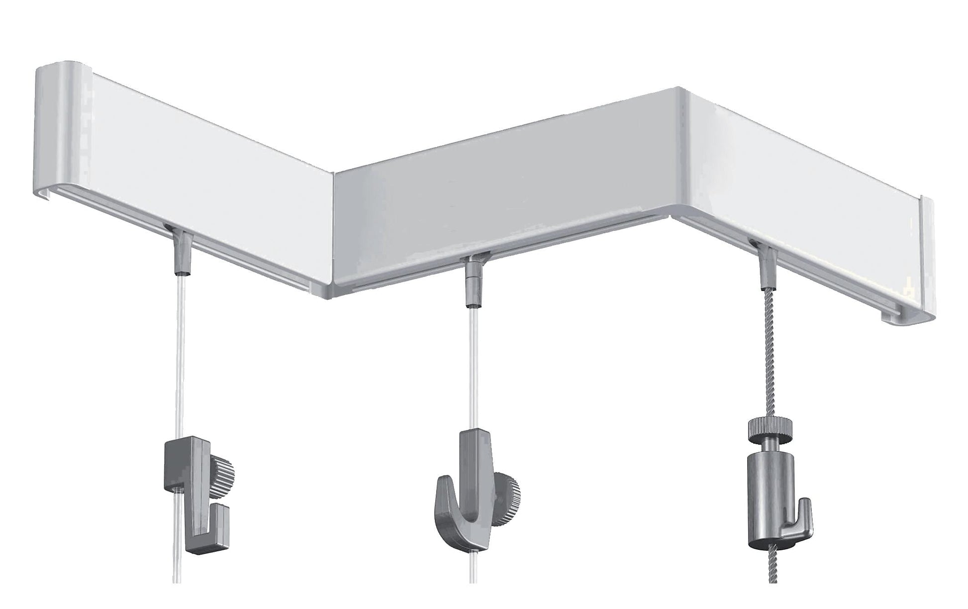 Franken Wandhalterung GSS1 09 – mit Schrauben – Weiss – Aluminium – 2000×50 mm – 1 Stk.