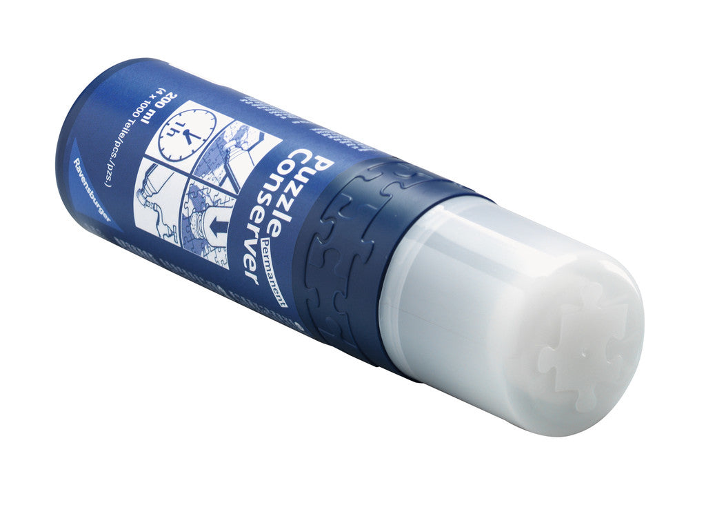 Ravensburger Conserver Puzzle Kleber – permanent, transparent, glänzend, 1 h, 200 ml, für Puzzles