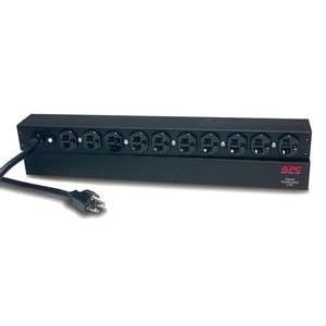 APC Rack PDU Basic 2,4 kVA – 20 A – 1U Rack – Eingang NEMA 5-20P, NEMA 5-20R×10 – 3,66 m Kabel – Schwarz