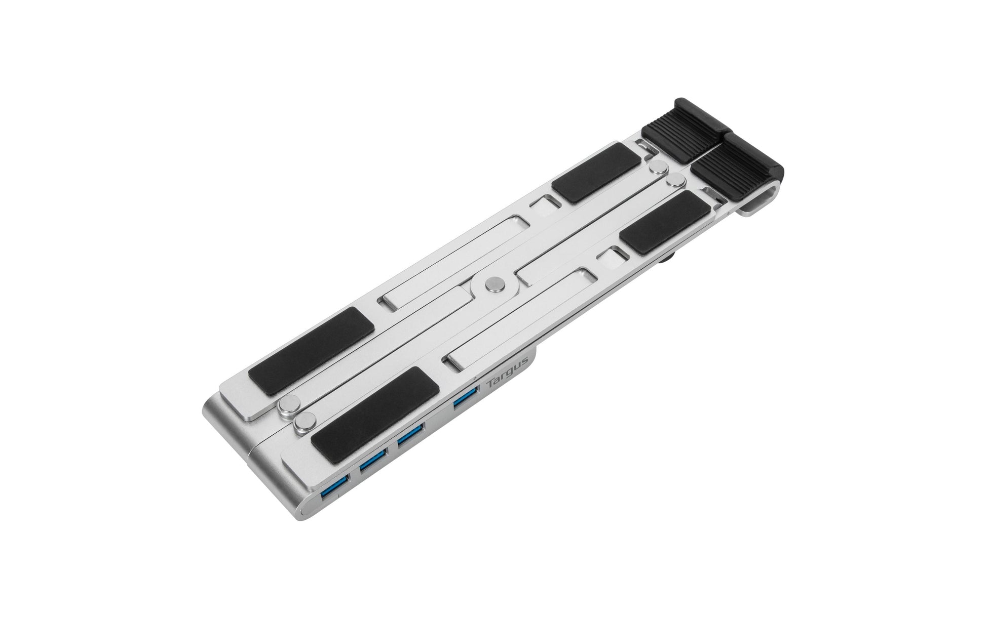 Targus Laptop-Ständer – bis 15,6", mit USB-Hub (4× USB-A, USB-C Host, PD 100 W) – Silber