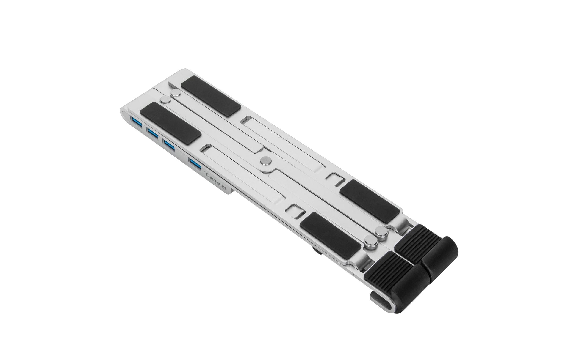 Targus Laptop-Ständer – bis 15,6", mit USB-Hub (4× USB-A, USB-C Host, PD 100 W) – Silber
